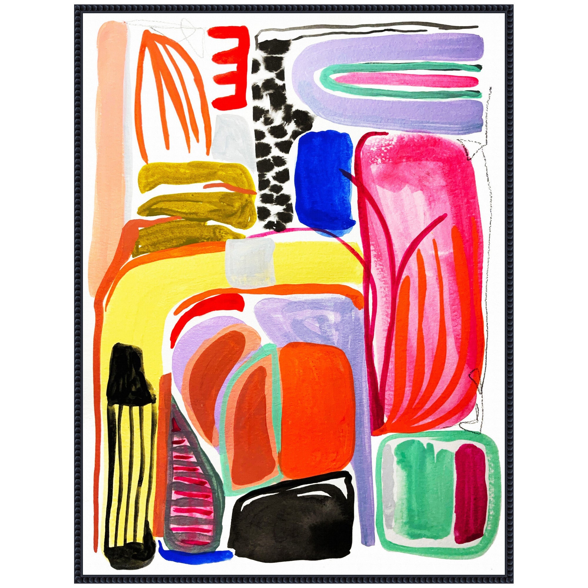 Sylvie Abstract 08 Framed Canvas by Emma Daisy