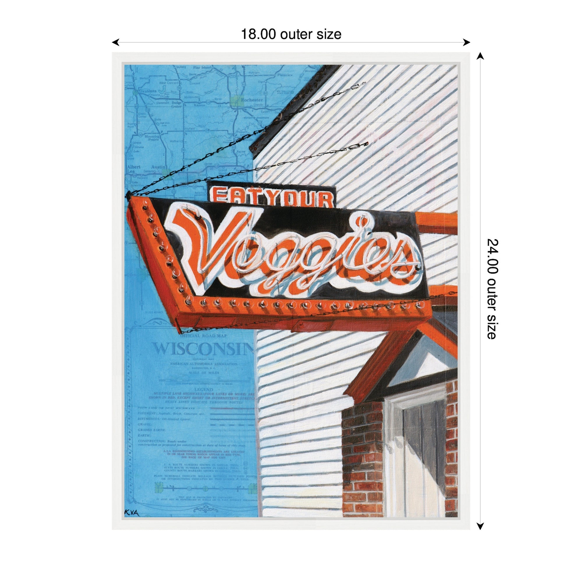 Veggies by Krista V.
Allenstein Framed Canvas Wall Art Print