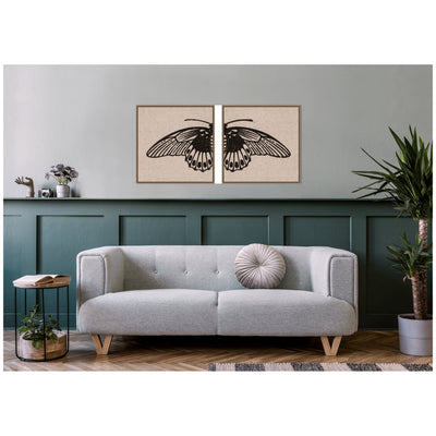 Vlinder 1901 Julie de Graag No.
1 & No.
2 2 Piece Framed Canvas Wall Art Set by Nostalgia Prints