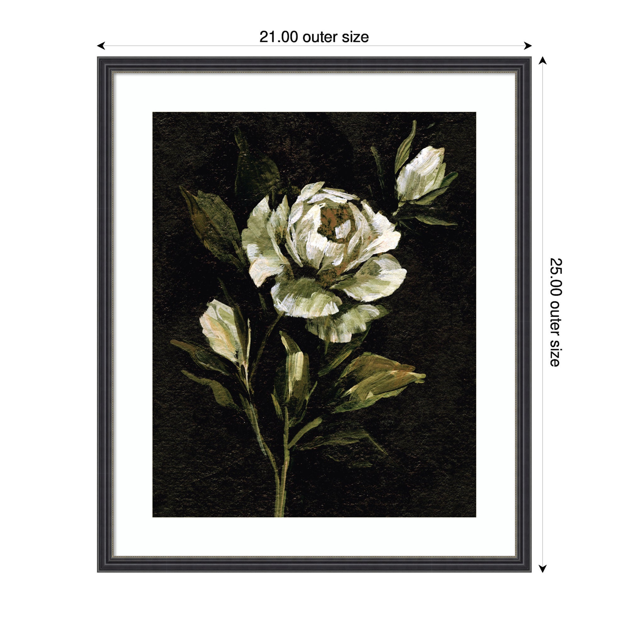 Framed Art Moody Floral 2 by Annie Quigley