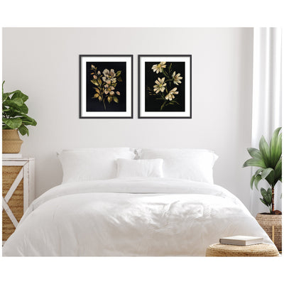 Moody Floral 4 & 7 2 Piece Framed Wall Art Print Set by Annie Quigley