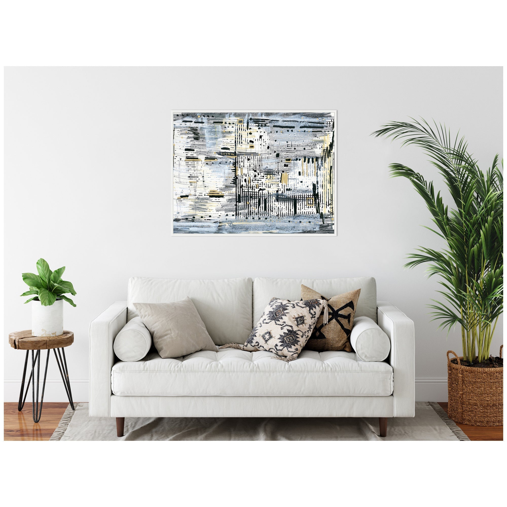Sylvie Brooklyn Bridge Horizontal Framed Canvas by Leah Nadeau