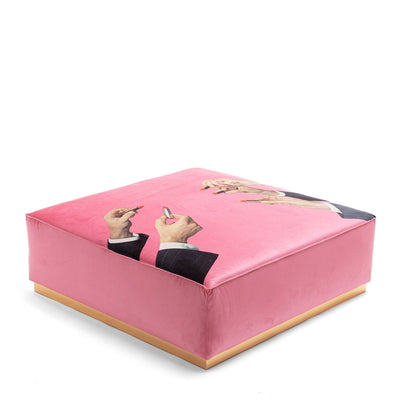 Modular Pouf Lipstick Pink detail image - Resin Society