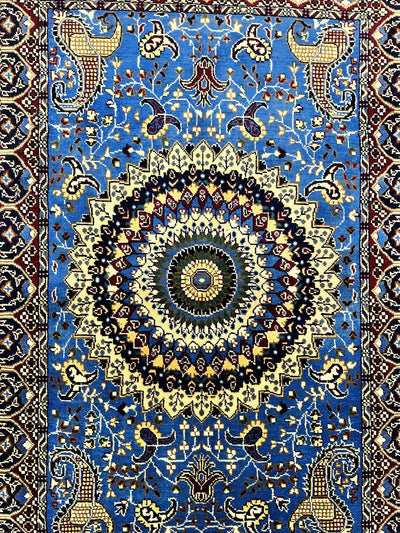 Hand-Knotted Parak Rug – Sky Blue, 40” x 60” | Afghan Wool Rug