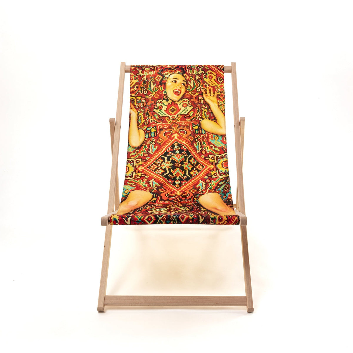 Deck Chair Lady On Carpet detail image - Resin Society