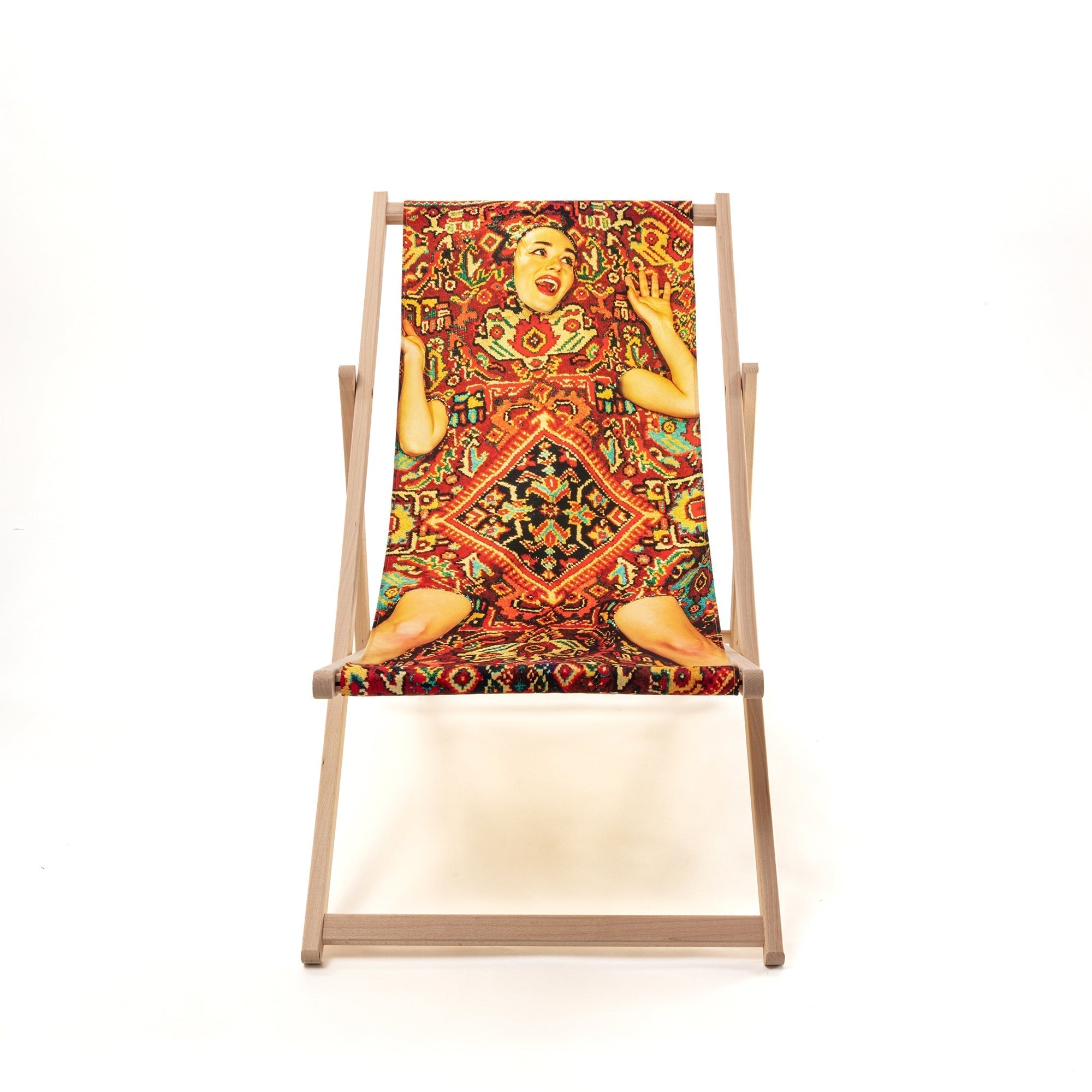 Deck Chair Lady On Carpet detail image - Resin Society