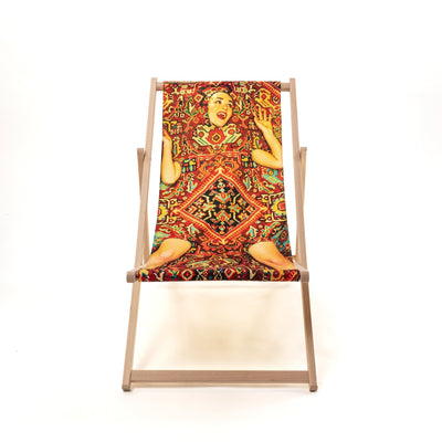 Deck Chair Lady On Carpet detail image - Resin Society