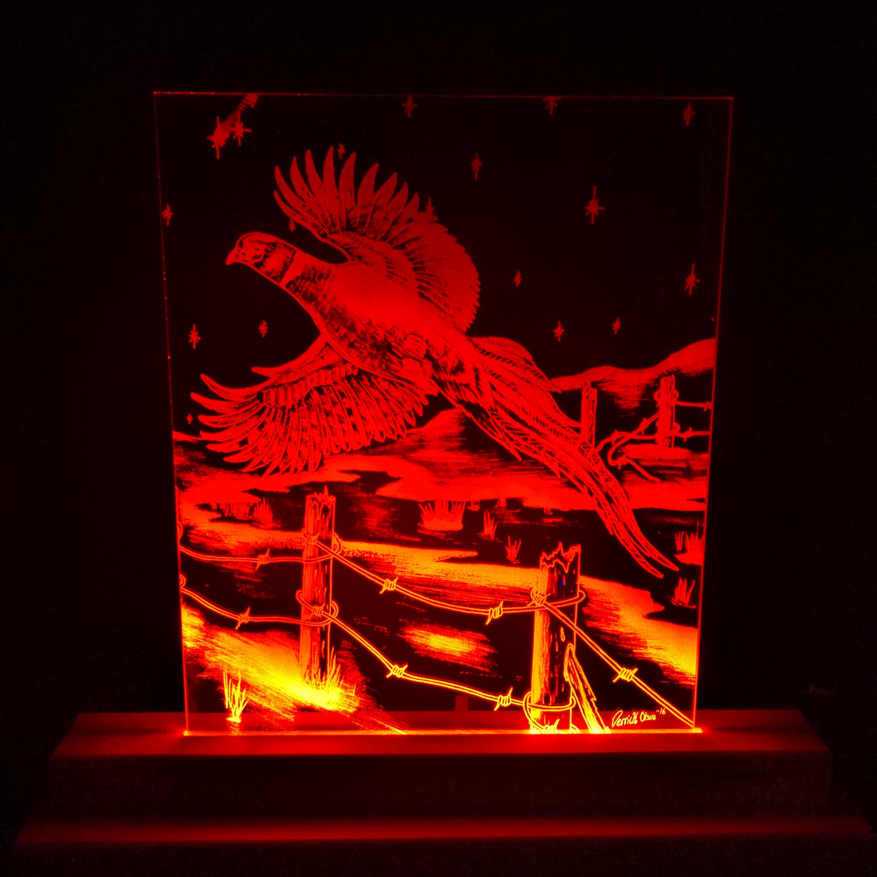 Flying Pheasant (standard LED) by D-Lighted Designs