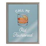 Blake Call Me Old Fashioned Blue Framed Printed Glass by kateandlaurel - product image 2 for Resin Society