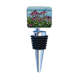 Wine Bottle Stopper featuring purple coneflowers artwork by Dreese Fine Art