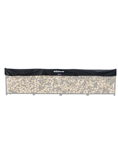 Woodhaven Standard Firewood Rack Seasoning Cover in various sizes