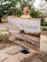 Large Canvas with Banner Wood: There is no mountain He cannot move by jenessawaitshop - product image 2 for Resin Society
