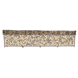 Woodhaven Short Firewood Rack Seasoning Cover in black on a firewood rack