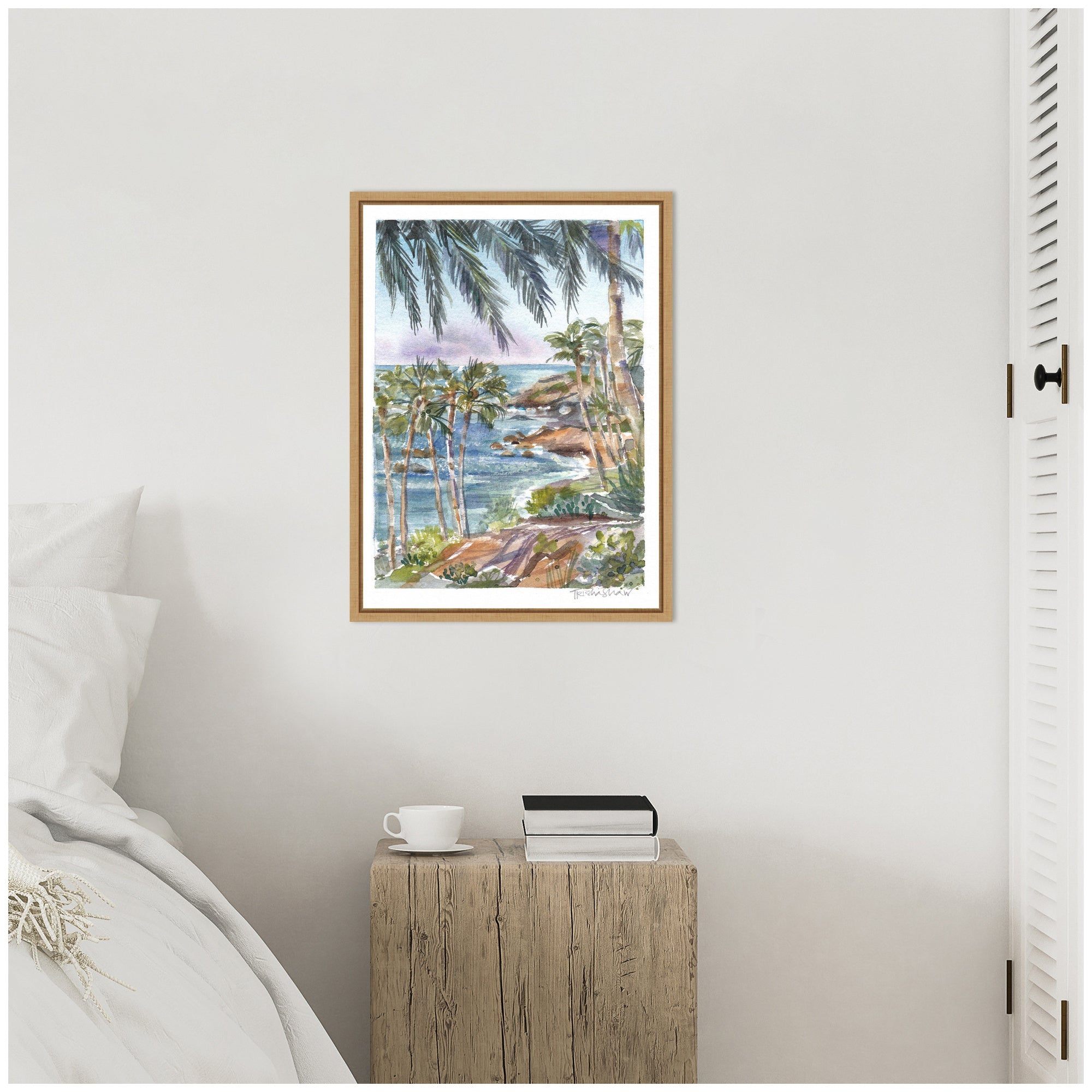 Sylvie Laguna Beach California Scene Framed Canvas by Patricia Shaw