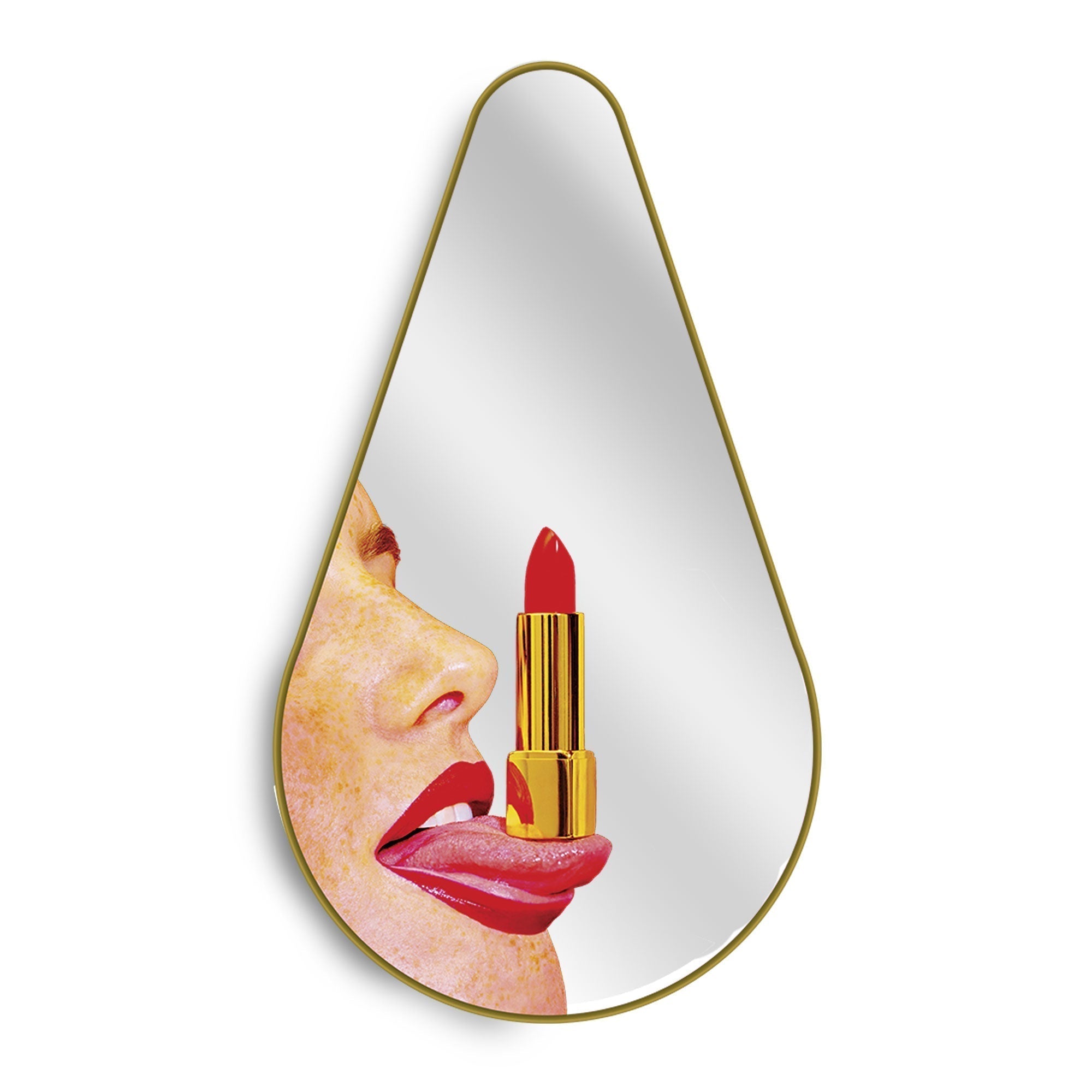 Mirror Gold Frame Pear Tongue by DEKOR - Resin Society