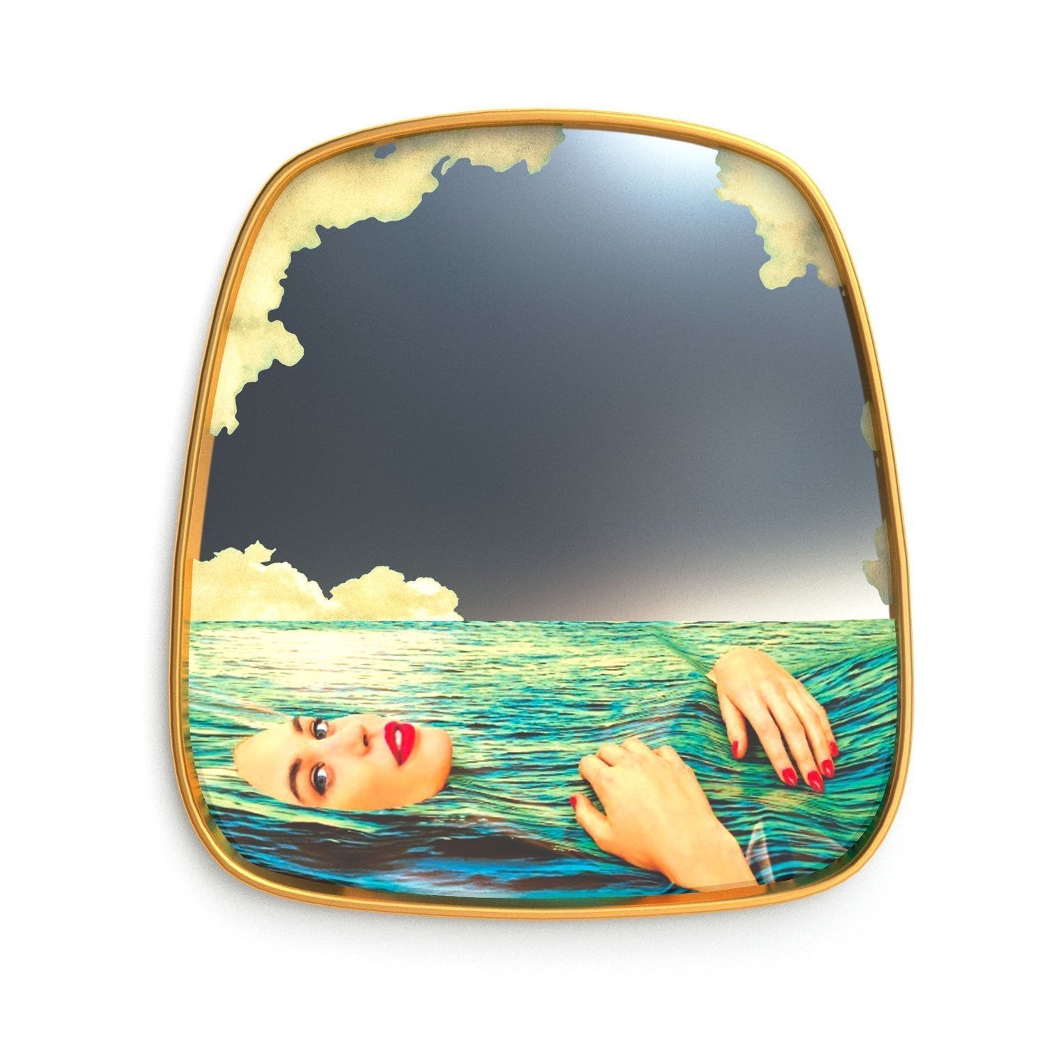 Mirror Gold Frame Sea Girl by DEKOR - Resin Society