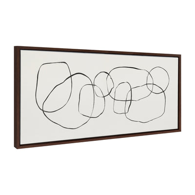 Sylvie Dancing Circles Framed Canvas