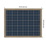 Rectangular wall pinboard with navy blue plaid fabric, framed in light wood, showing a 24 by 20 inch inner size grid within a 26 by 20 inch outer frame.