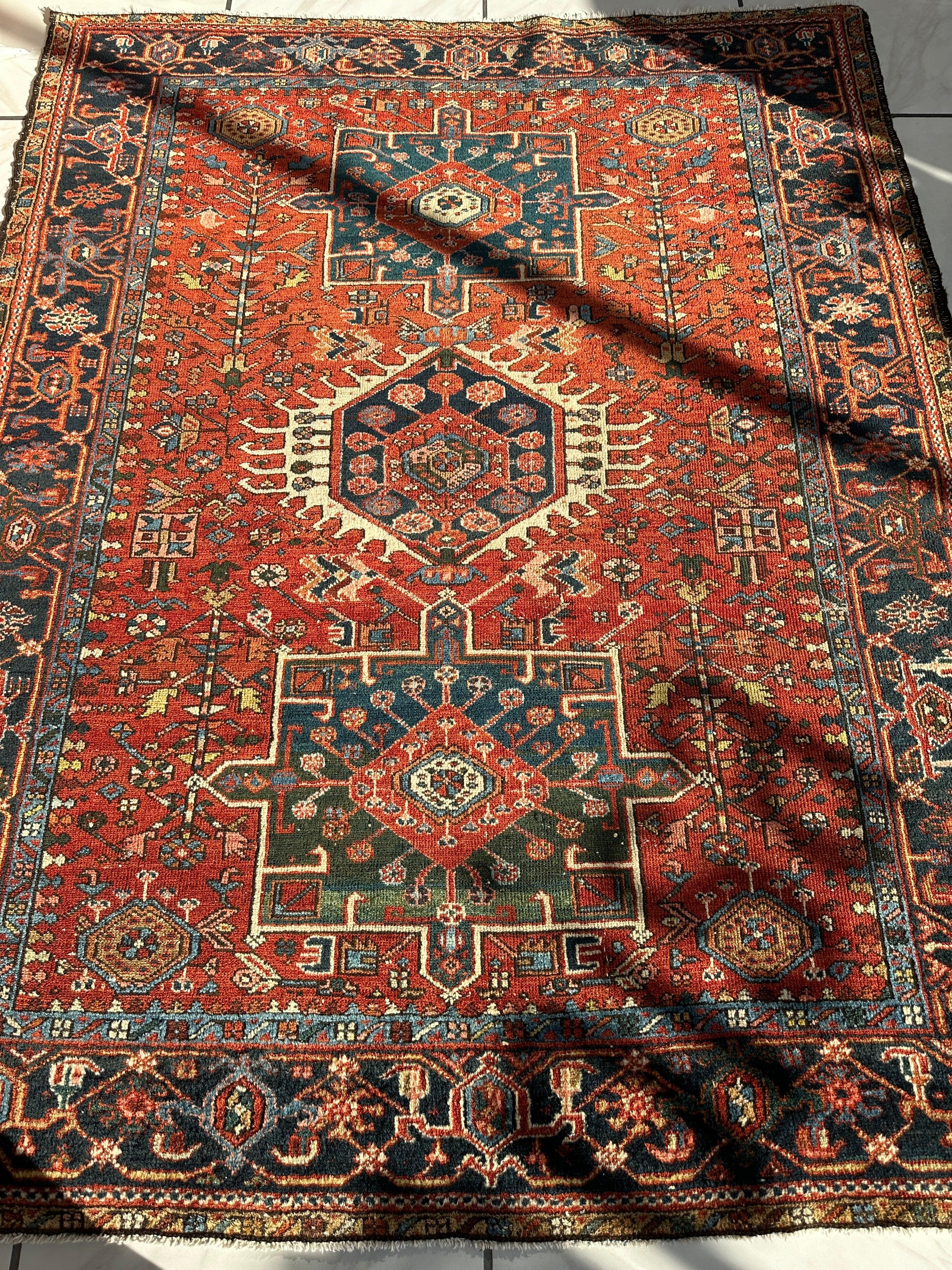 KARAJA Persian Antique Heriz Rug 4'9" x 6' by Rugistan - product image 18 for Resin Society