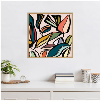 Fanciful Ficus SQ Expansion by Alicia Bock Framed Canvas Wall Art Print