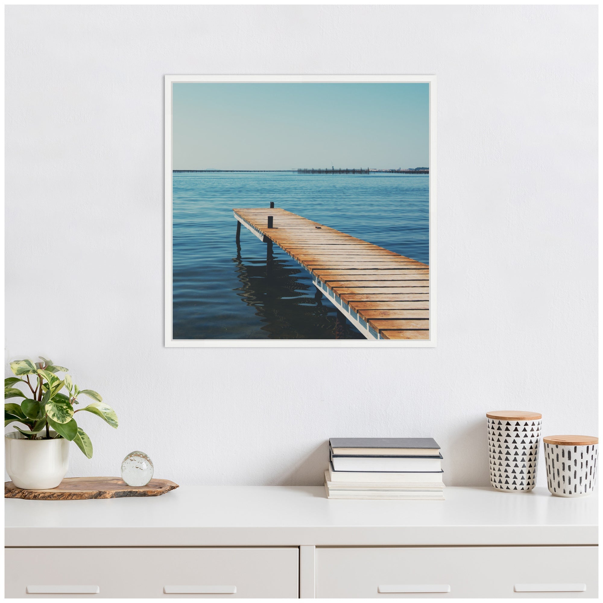 Etang de Thau by Laura Evans Framed Canvas Wall Art Print