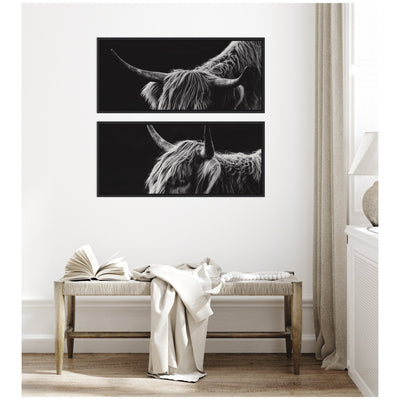 Scottish Highland Panel 2 Piece Framed Canvas Wall Art Set by Crystal Lynn Collins