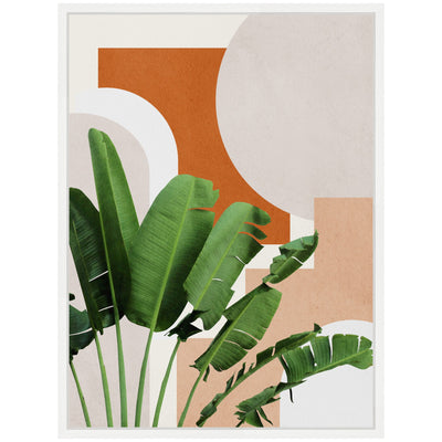 Sylvie Abstract Botanical 1 Leaves Framed Canvas by July Art Prints