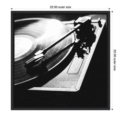 Sylvie Vinyl Record Player Framed Canvas by Alicia Abla