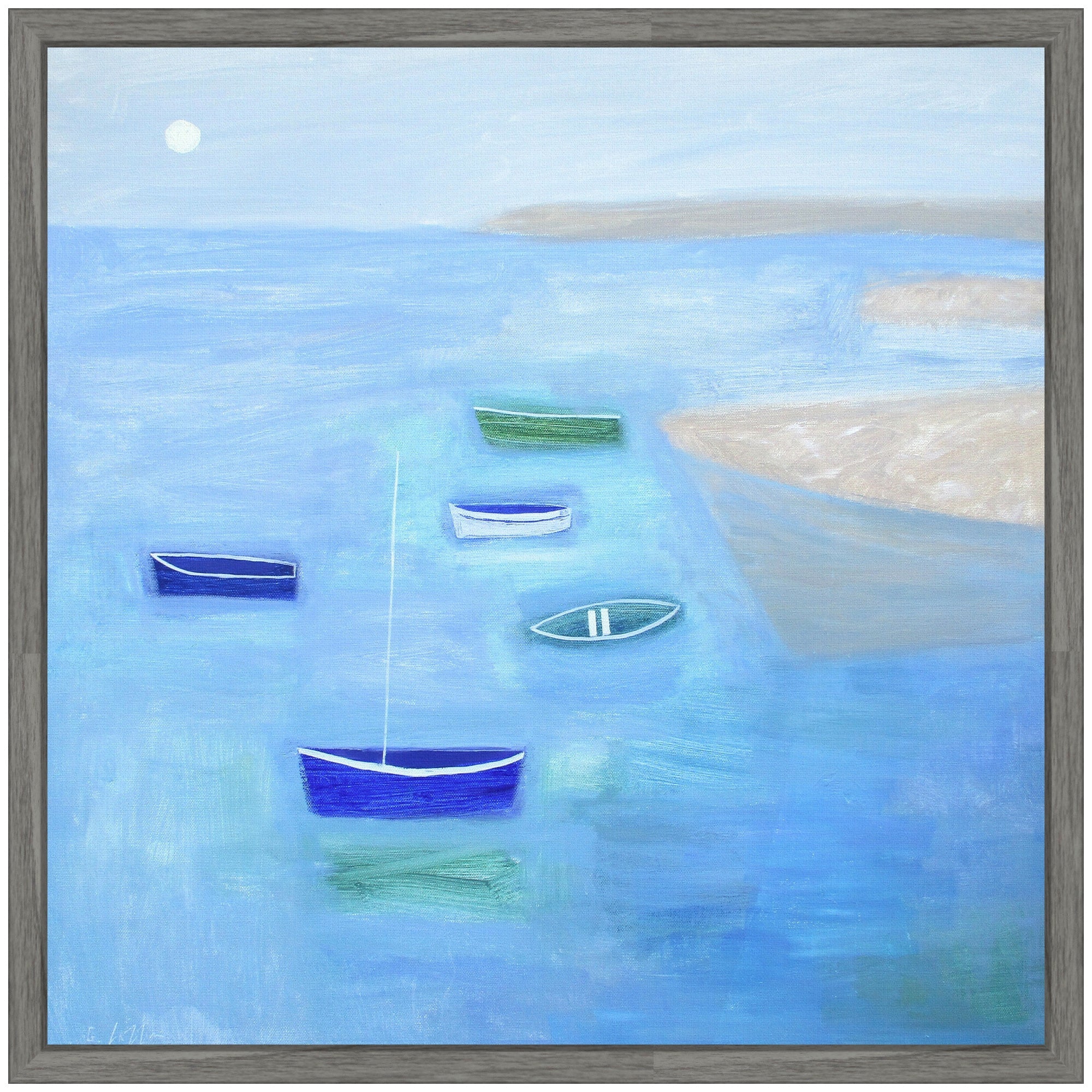 Sylvie Calm Waters Framed Canvas by Giuliana Lazzerini