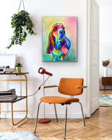 Colorful Basset - Art Prints detail image - Resin Society