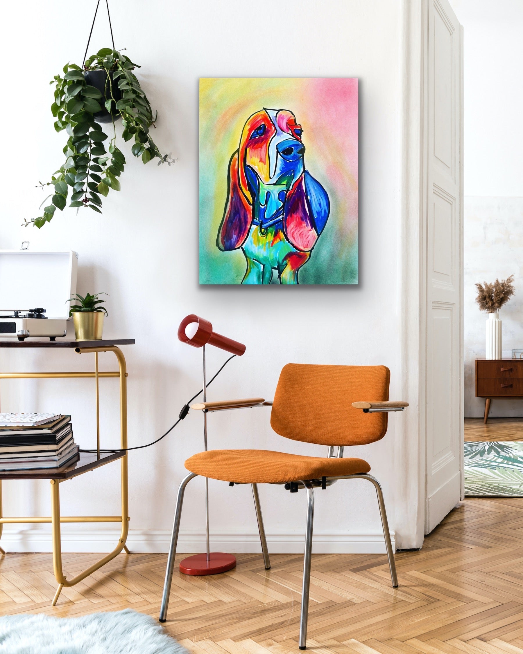 Colorful Basset - Art Prints detail image - Resin Society