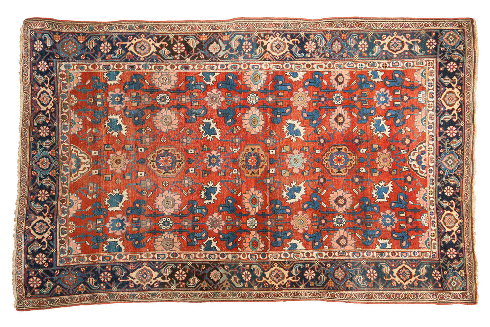 4.5x7 Antique Persian Bijar Area Rug by Old New House® - main product image for Resin Society