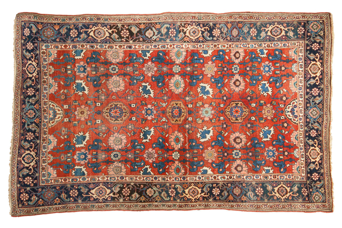 4.5x7 Antique Persian Bijar Area Rug by Old New House® - main product image for Resin Society