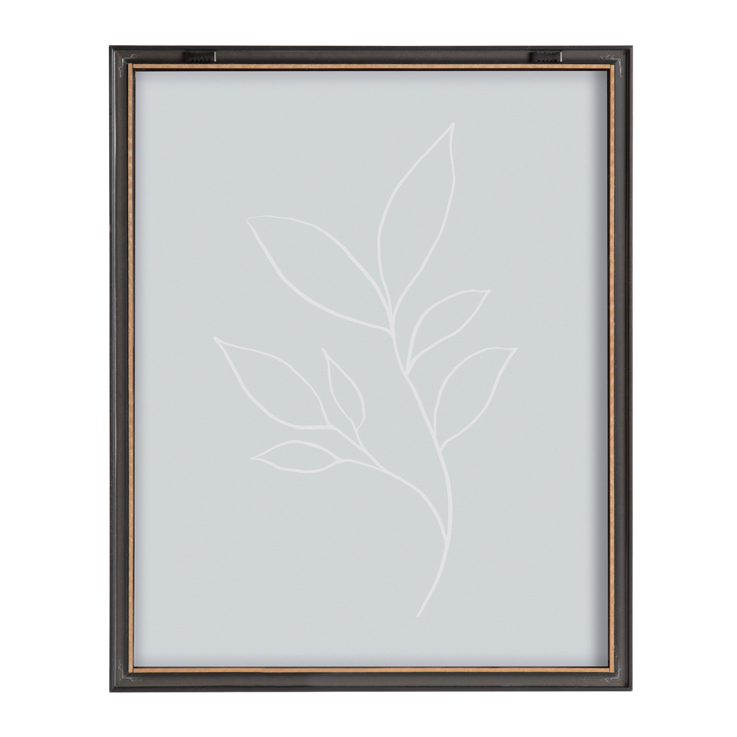 Blake Modern Blue Botanical Line Sketch Print 3 Framed Printed Glass by by kateandlaurel - product image 18 for Resin Society
