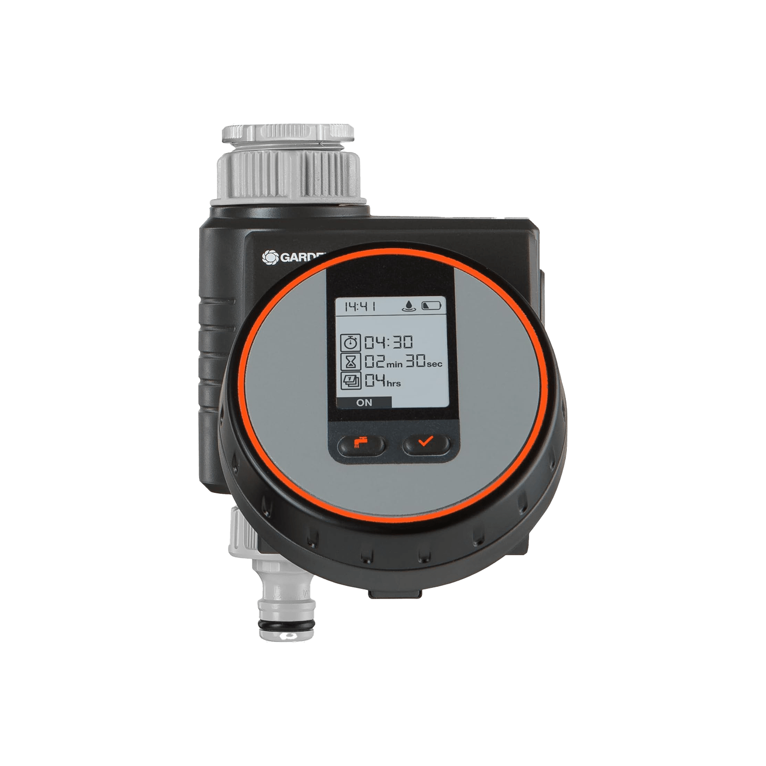 Gardena Balcony Water Timer device with large display and control dial