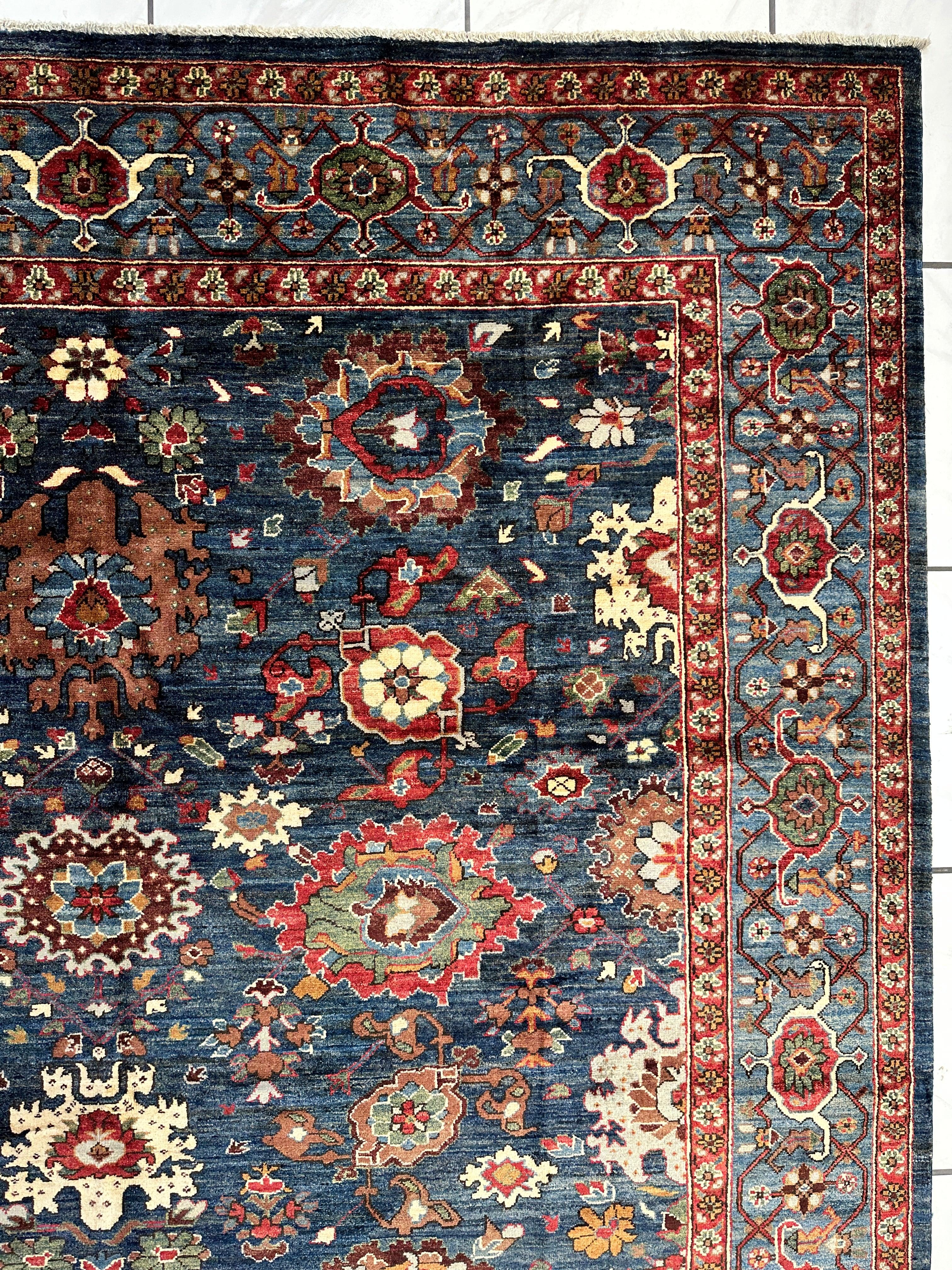 Trasitional Serapi Ghazni Wool Rug – 8' x 10’ – Intricate Floral Design by Rugistan - product image 9 for Resin Society