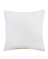 Square white decorative pillow with a subtle ogee pattern, shown against a plain white background.