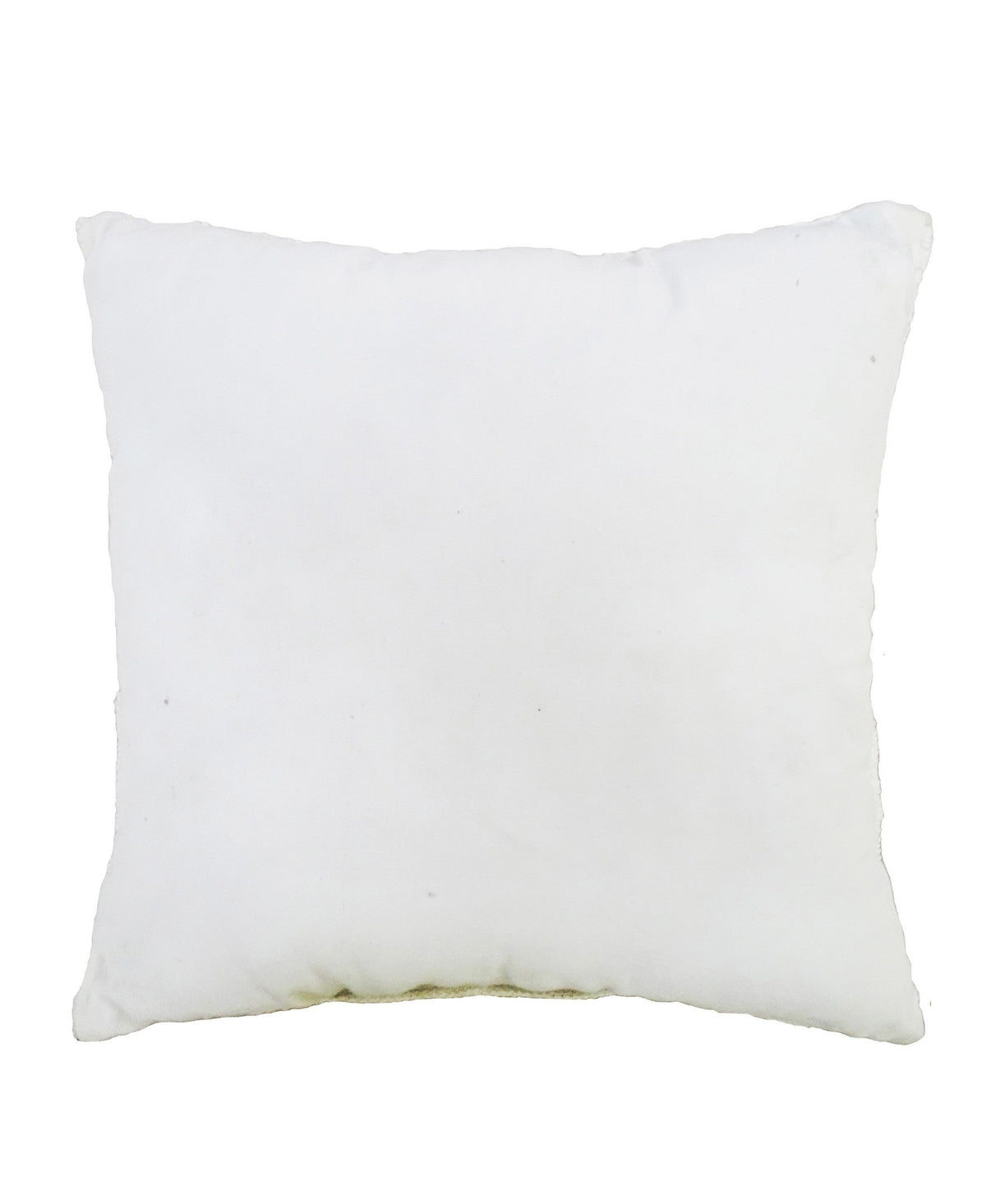 Square white decorative pillow with a subtle ogee pattern, shown against a plain white background.