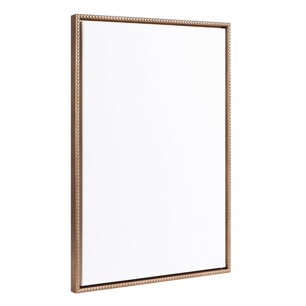 Sylvie Blank Framed Canvas with slight woodgrain frame shown in natural lighting