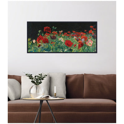 Poppies 1886 John Singer Sargent PANEL by Nostalgia Prints Framed Canvas Wall Art Print