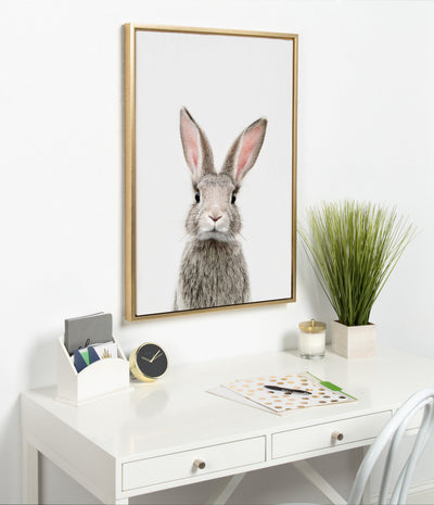 Sylvie Young Rabbit Framed Canvas by Amy Peterson Art Studio