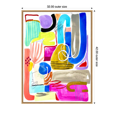 Sylvie Abstract 11 Framed Canvas by Emma Daisy