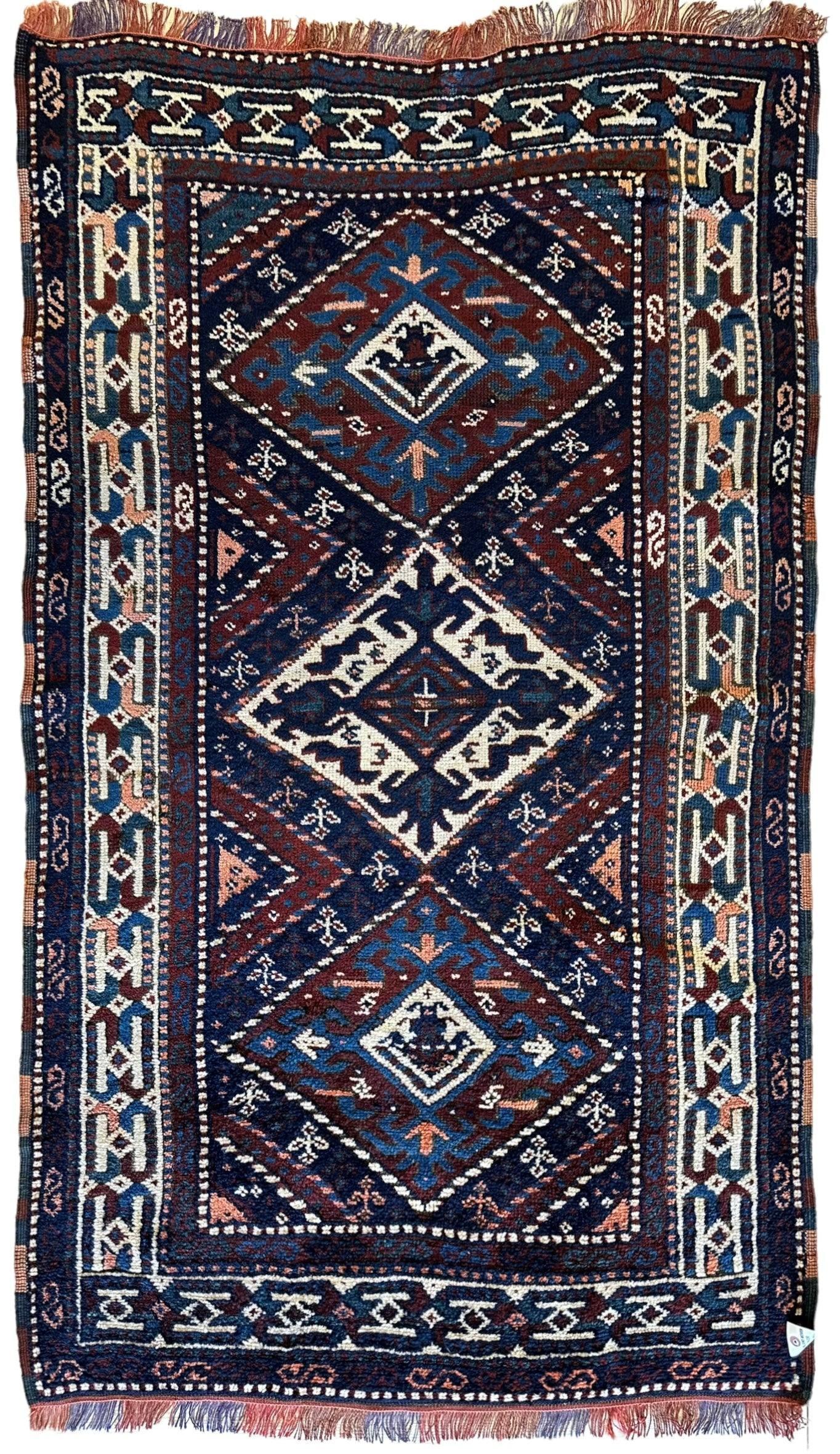 1920’s Antique Kurdish Rug 3’6” X 6’3” by Rugistan - main product image for Resin Society