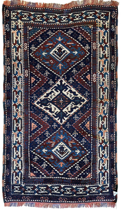 1920’s Antique Kurdish Rug 3’6” X 6’3” by Rugistan - main product image for Resin Society