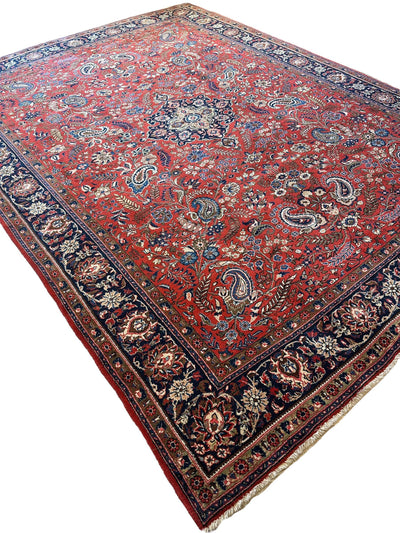 1940s Persian Yazd Area Rug 7’11” X 10’10″ by Rugistan - product image 3 for Resin Society
