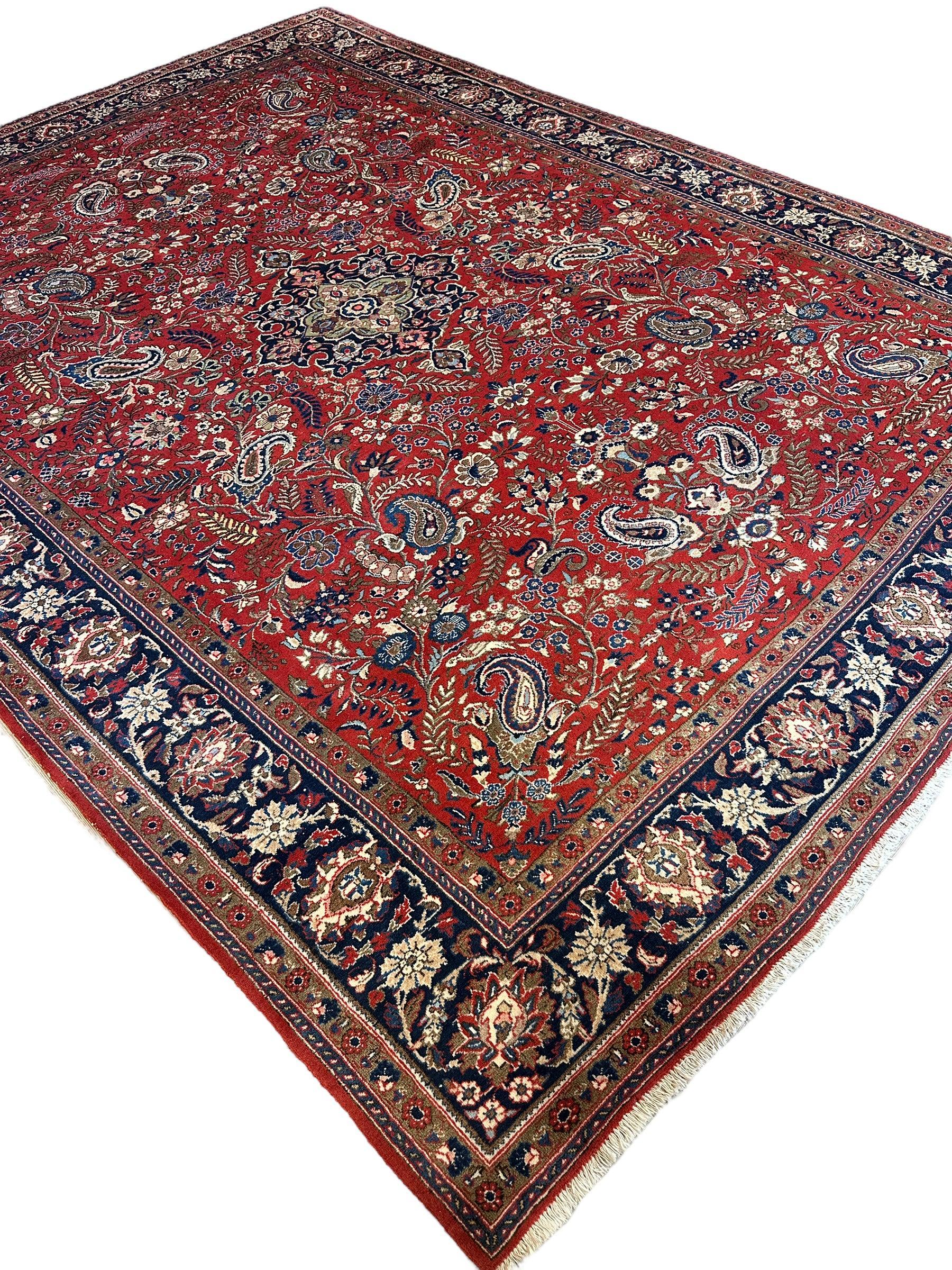 1940s Persian Yazd Area Rug 7’11” X 10’10″ by Rugistan - product image 5 for Resin Society