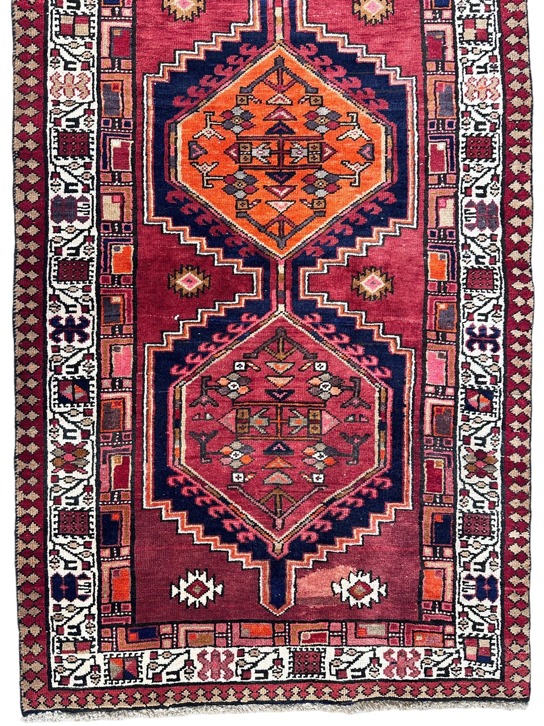 Vintage Persian Sarab Wool Runner Rug 3’4 x 10’7” by Rugistan - product image 4 for Resin Society