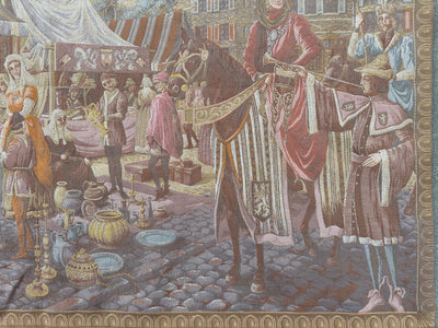 1990s Belgium Wall Tapestry 4'1” x 6'4”