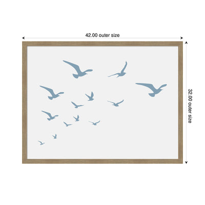 Seagulls White Background by Jolly and Dash Framed Wall Art Print