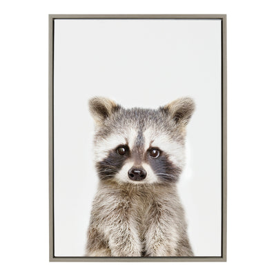 Sylvie Raccoon Framed Canvas by Amy Peterson Art Studio